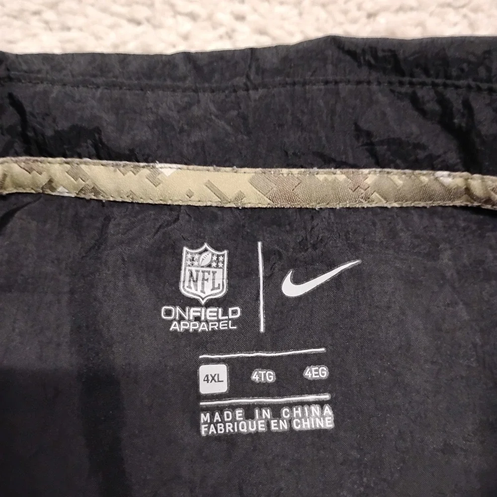 Houston Texans Jacket Mens 4XL Black Nike Salute To Service Sideline Windbreaker